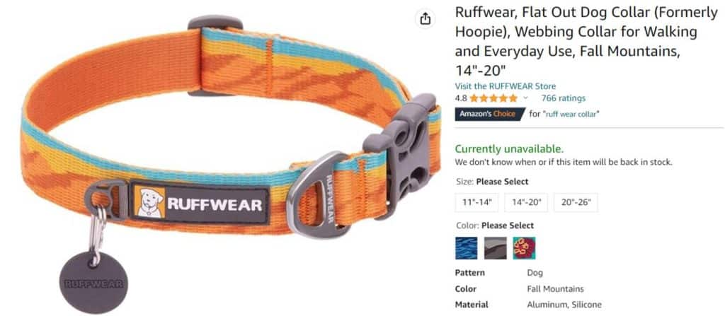 Ruffwear outdoor collar