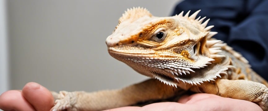 Bearded dragon bite hand