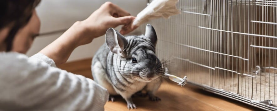 Chinchilla cage cleaning and maintenance