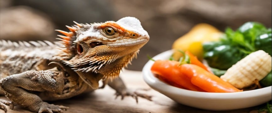 Feeding bearded dragon