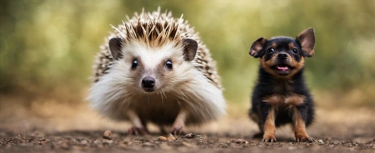 Are hedgehogs afraid of dogs
