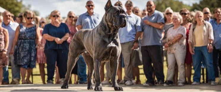 Role and popularity of a blue brindle Cane Corso 