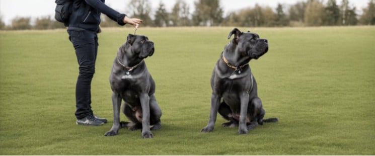 Training and socialization  of a blue brindle Cane Corso