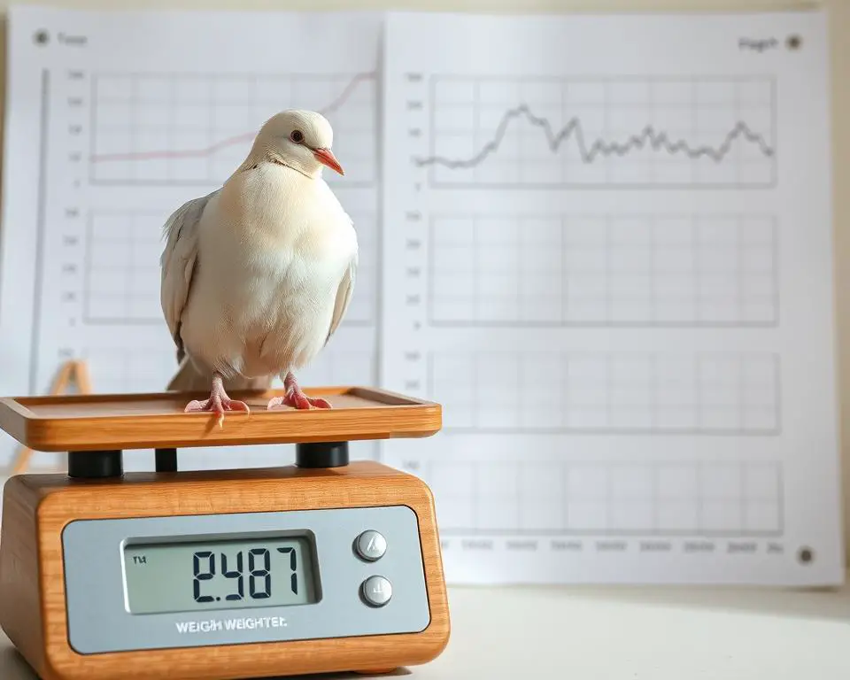Dove weight tracking for bird health monitoring