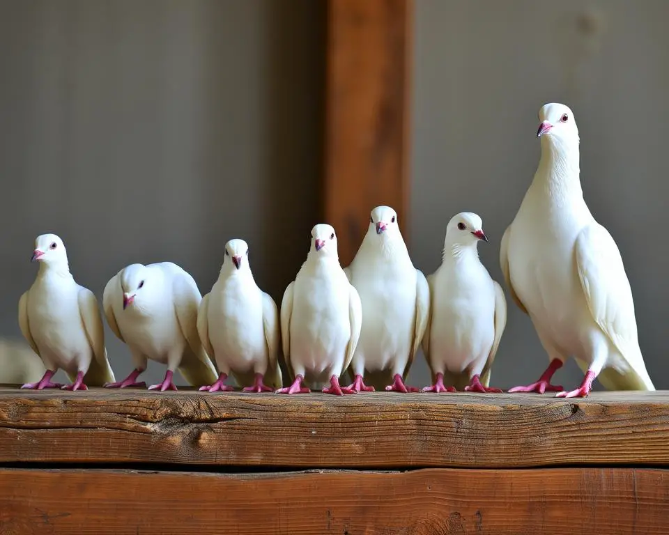 White Dove Size Comparison